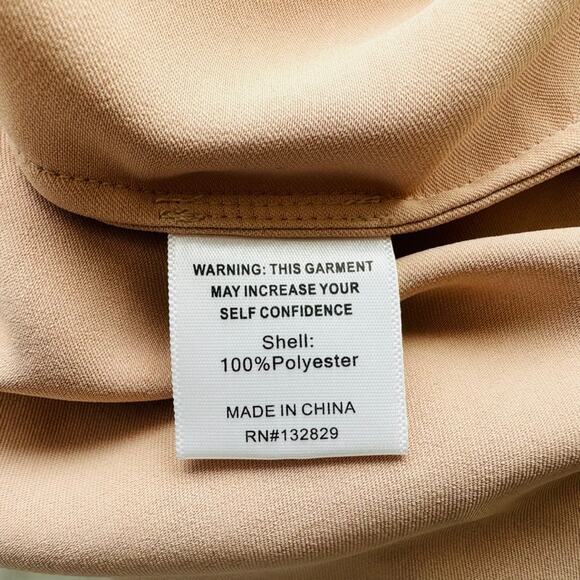 SONG OF STYLE Marta Dress In Nude Size Small NEW Satin Shine Belted Wide Sleeve - Picture 8 of 8